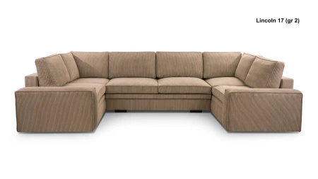 Narożnik TOLEDO U 378x195 cm z funkcją spania