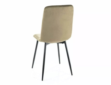 Zestaw 4 krzeseł Ivo Velvet ciemny beżowy