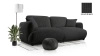 Nowoczesna sofa do salonu Chacco 206x102 cm z poduchami, tapicerowane plecy