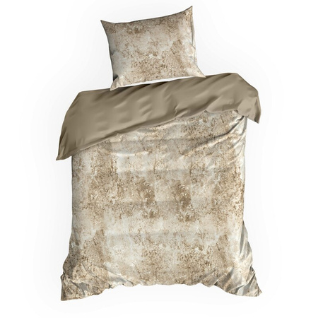 KOMPLET POŚCIELI SATYNOWEJ SPRING 77 220 X 200 CM JASNOBRĄZOWY
