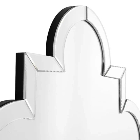 Lustro dekoracyjne Agadi 77/77cm nietuzinkowe nowoczesne w hartowanej szklanej ramie