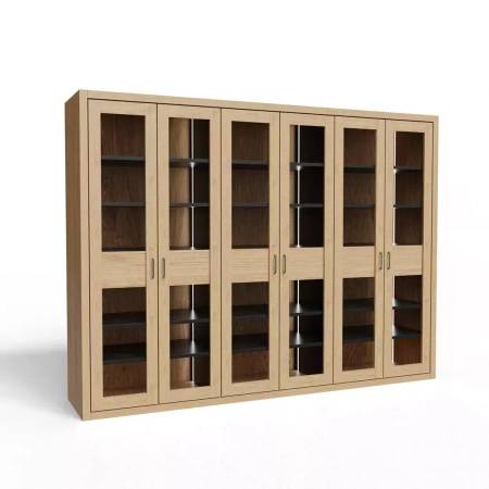 Nowoczesna biblioteczka 6-drzwiowa 39x305x230 cm Ambasador