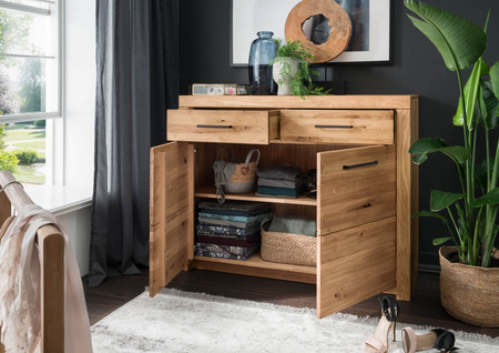 Komoda z szufladami 118x92x45 cm dąb olejowany I WZ-0159