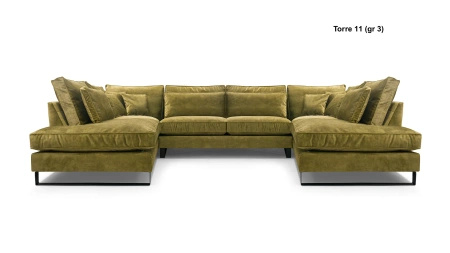 Narożnik CORBLACK U MINI 373x224 cm