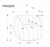 FRASER fotel wypoczynkowy kremowy (1p=1szt)