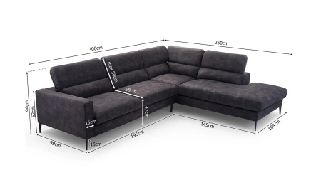 Narożnik JEZZI 300x250 cm