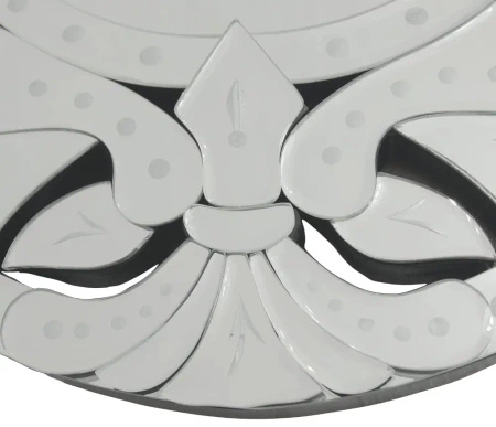 Lustro owalne Lugano 80/120cm w lustrzanej ornamentowej zdobionej ramie