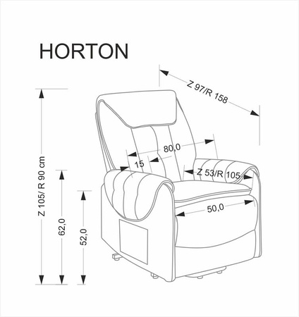 HORTON fotel wypoczynkowy beżowy (1p=1szt)