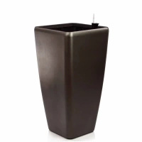 Modena funkcjonalna donica w kolorze metallic espresso z wkładem nawadniającym 40x40x75