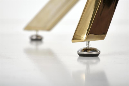 RAYMOND 2 stół, blat - biały marmur, nogi - złoty (2p=1szt)