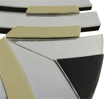 Lustro Elisa Szampańskie 90 cm w finezyjnej ramie dekoracyjne okrągłe