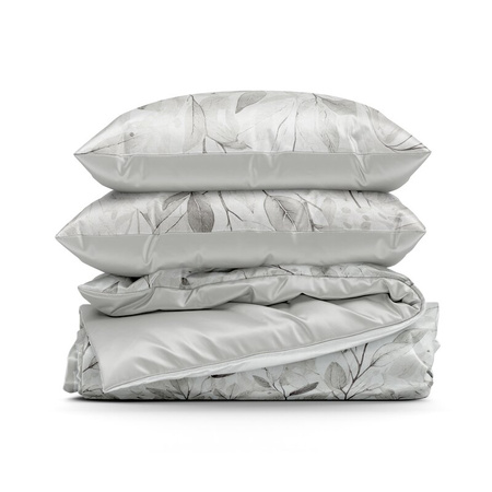 KOMPLET POŚCIELI SATYNOWEJ SPRING 63 220 X 200 CM SREBRNY