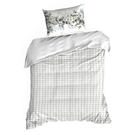 KOMPLET POŚCIELI SATYNOWEJ NIKA 56 220 X 200 CM BIAŁY
