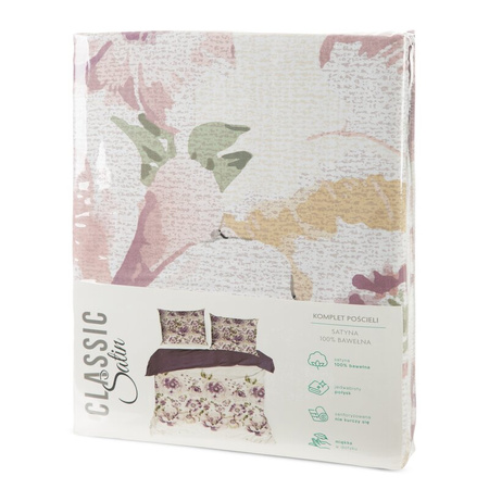 KOMPLET POŚCIELI SATYNOWEJ SPRING 27 220 X 200 CM BIAŁY