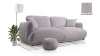 Nowoczesna sofa do salonu Chacco 206x102 cm z poduchami, tapicerowane plecy