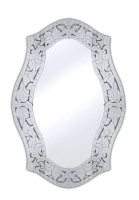 Lustro owalne Lugano 80/120cm w lustrzanej ornamentowej zdobionej ramie