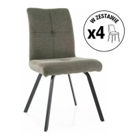 Zestaw 4 krzeseł Swing Brego oliwkowy