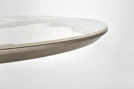 ROBINSON stół rozkładany, beżowy marmur / cappuccino / czarny (3p=1szt)