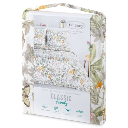 KOMPLET POŚCIELI BAWEŁNIANEJ PAULA 160 X 200 CM BIAŁY