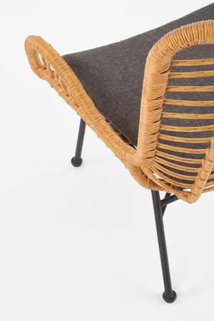 IKARO fotel czarny / naturalny / popielaty (1p=4szt)