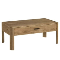 Stolik kawowy Monaco 110x65x50 cm - ława z litego drewna dębowego z szufladą