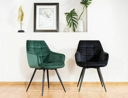 Zestaw 2 krzeseł Lilia Velvet zielony
