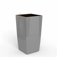Cube reprezentacyjna donica w kolorze szarym z wkładem nawadniającym 39x39x76