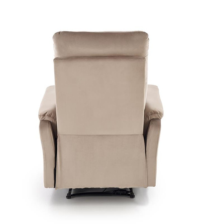 CROCUS fotel wypoczynkowy z funkcją elektrycznego rozkładania, beżowy (1p=1szt)
