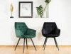 Zestaw 2 krzeseł Lilia Velvet zielony