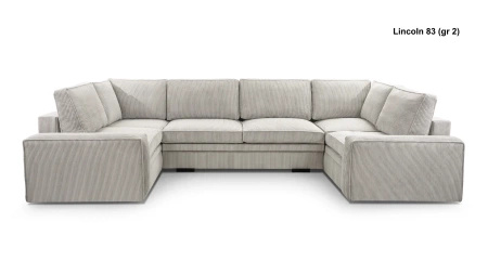 Narożnik TOLEDO U 378x195 cm z funkcją spania