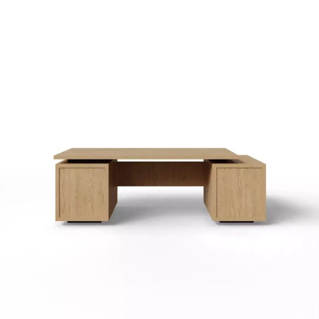 Nowoczesne biurko 230 cm dąb naturalny Ambasador