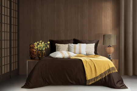 KOMPLET POŚCIELI NOVA3 160 X 200 CM BRĄZOWY