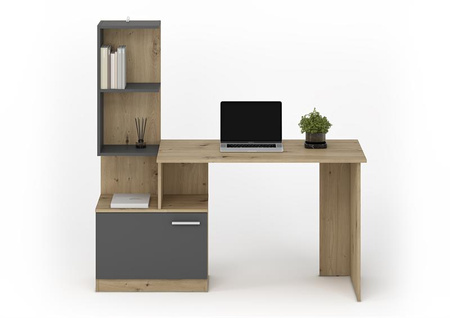 MISO biurko, grafitowy / dąb artisan (2p=1szt)