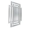 Lustro prostokątne Zita 80/120cm w stylu glamour z ramą w kształcie przeplatających się lustrzanych prostokątów