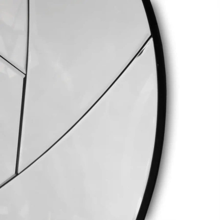 Lustro okrągłe Pallotta 90cm wytworne złożone z trójkątnych szklanych elementów