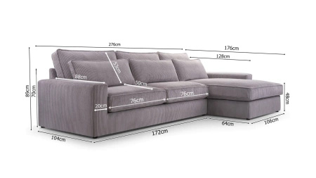 Narożnik CLEO MINI 276x176 cm