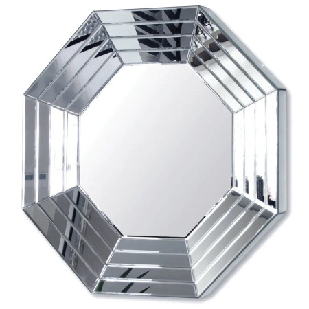Lustro ośmiokątne Fantuzzi 100/100cm w dekoracyjnej lustrzanej ramie