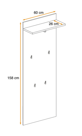 Panel wieszakowy GUSTAVO  D