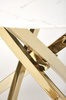RAYMOND 2 stół, blat - biały marmur, nogi - złoty (2p=1szt)