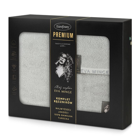 KOMPLET RĘCZNIKÓW VENUS 46 X 36 X 7 CM SREBRNY