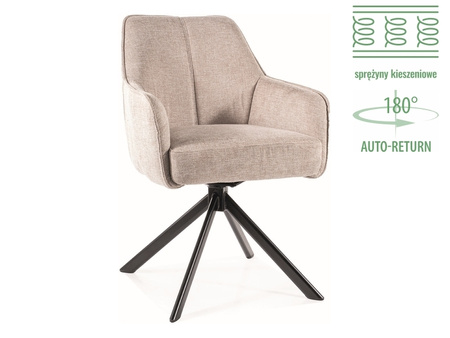 Zestaw 2 krzeseł Notti Brego beżowy (sprężyny kieszeniowe)