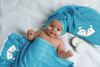 RĘCZNIK DZIECIĘCY BABY70 70 X 140 CM NIEBIESKI
