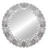 Lustro okrągłe Peola 88cm w dekoracyjnej kryształkowej bogato zdobionej ramie