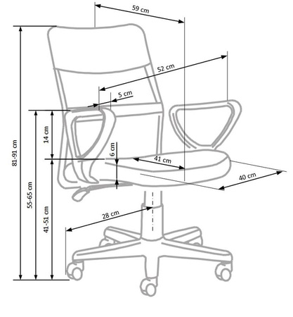 TIMMY fotel młodzieżowy różowy