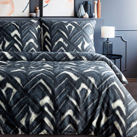 KOMPLET POŚCIELI SATYNOWEJ SPRING 61 160 X 200 CM CIEMNOGRANATOWY