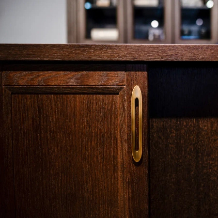 Biurko do gabinetu 80x220x76 cm dąb czekoladowy Classic