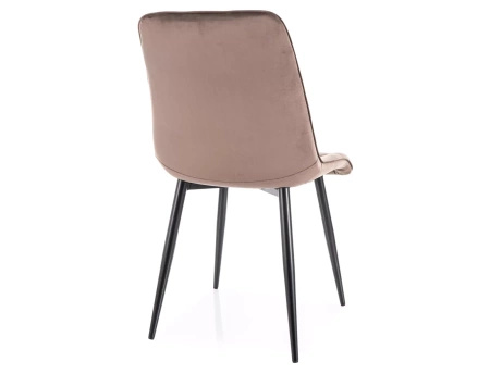 Zestaw 4 krzeseł Chic Velvet cappuccino
