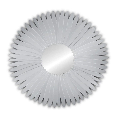 Lustro srebrne Stella 80cm okrągłe w misternej lustrzanej ramie w kształcie płatków kwiatu