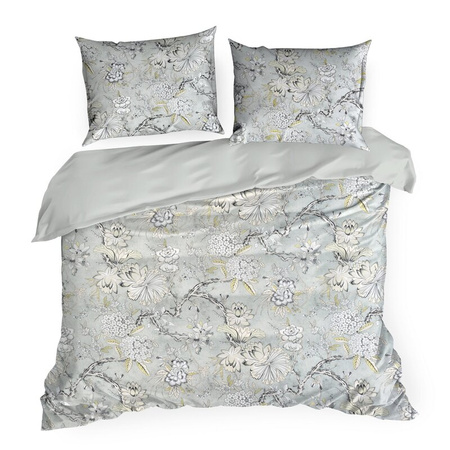 KOMPLET POŚCIELI SATYNOWEJ SPRING 72 220 X 200 CM JASNOSTALOWY
