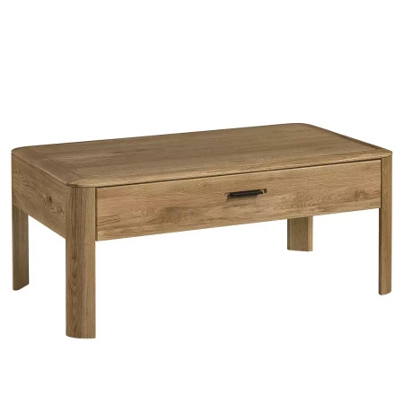 Stolik kawowy Monaco 110x65x50 cm - ława z litego drewna dębowego z szufladą